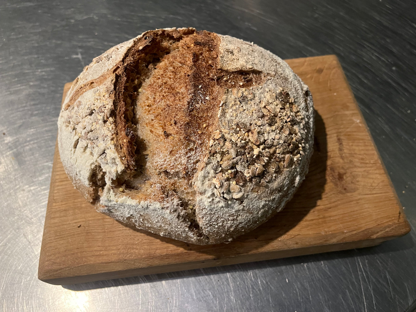 Brown seeded sourdough bread