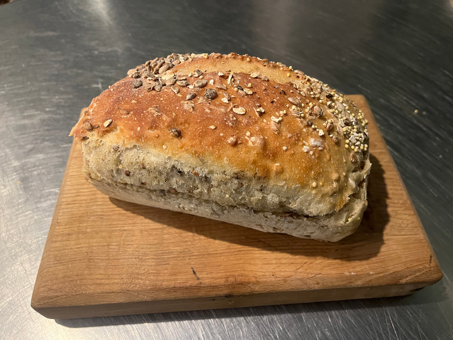 White, wholemeal, seeded bread